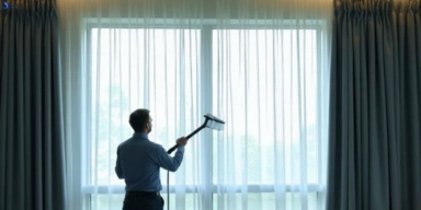 Commercial curtain steam cleaning service eerwah-vale hotels offices