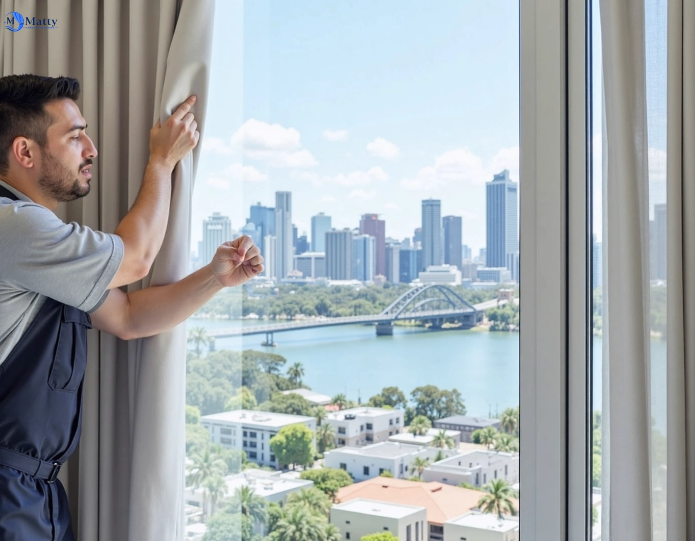 Professional curtain steam cleaning service eerwah-vale QLD by Matty Curtain Cleaning