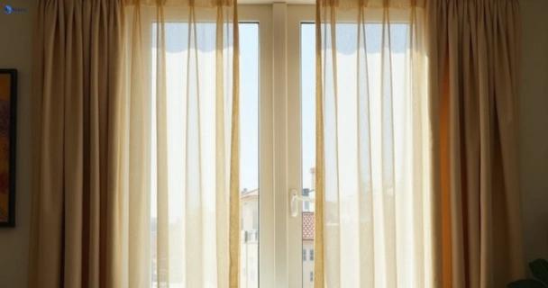 Dusty and dull curtains in eerwah-vale before steam cleaning
